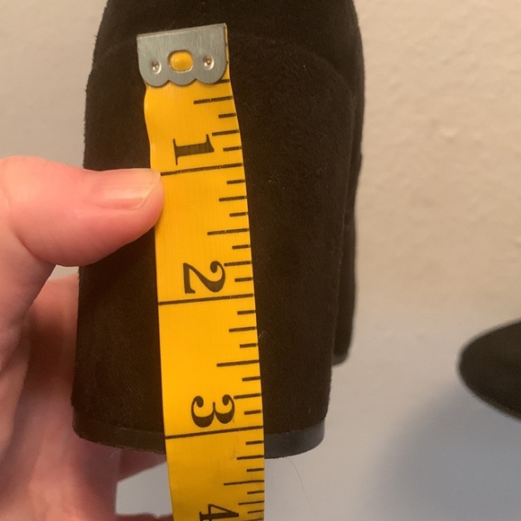 Womens Long Over The Knee Block Heel Boot, Black, Size 8 - Picture 6 of 8